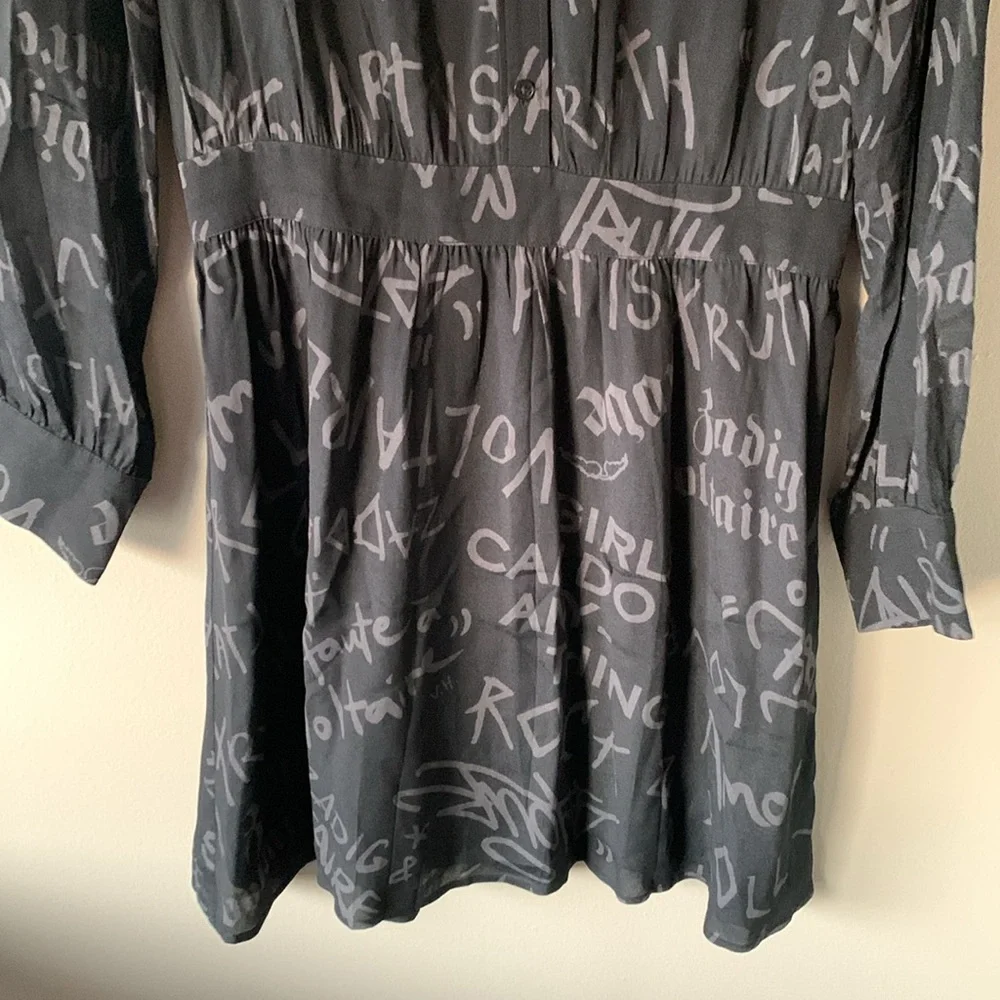 Zadig & Voltaire Refla Crepe Manifesto Dress - Picture 7 of 10